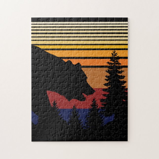 Bear Forest Vintage Colour  Jigsaw Puzzle (Vertical)