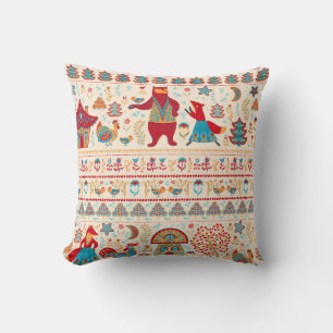Bear,fox,rooster and chicken with chicken,fairy ho cushion