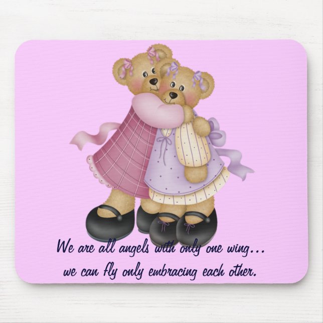 Bear Friends 2 - We are all angels... Mouse Mat (Front)