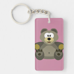 Bear front and back key ring