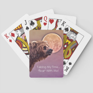 Bear Full Moon Playing Cards