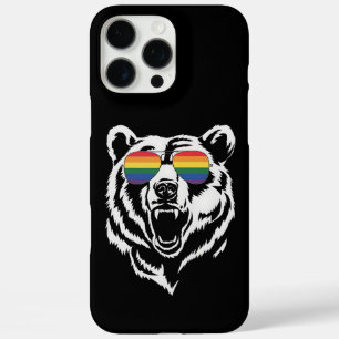 Bear Gay LGBTQ Rainbow Sunglasses Pride Flag iPhone 16 Pro Max Case