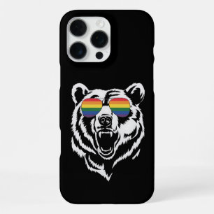 Bear Gay LGBTQ Rainbow Sunglasses Pride Flag iPhone 16 Pro Max Case
