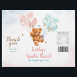 Bear Gender Reveal Pink Blue Chip Bag Wrapper<br><div class="desc">Bear Gender Reveal Pink Blue Chip Bag Wrapper</div>