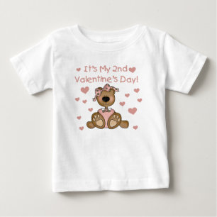 Bear Girl 2nd Valentine's Day Baby T-Shirt
