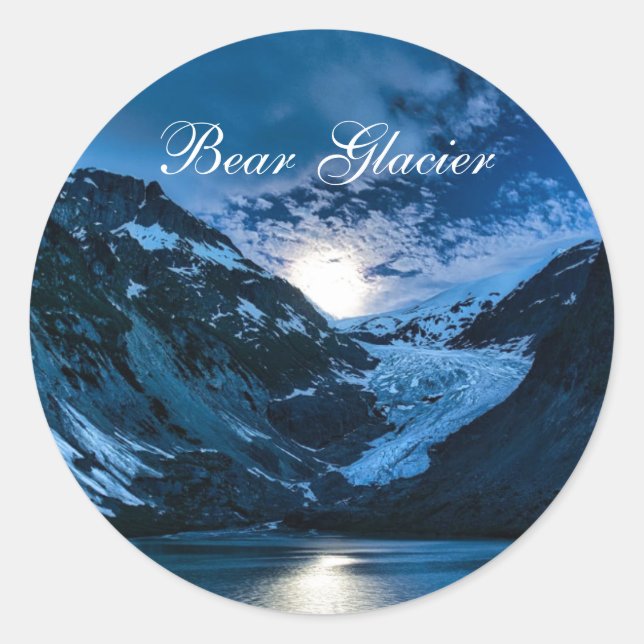 Bear Glacier Classic Round Sticker (Front)