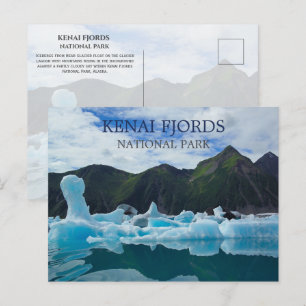 Bear Glacier Icebergs, Kenai Fjords National Park  Postcard