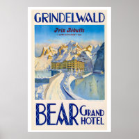Bear Grand Hotel Grindelwald Switzerland Vintage