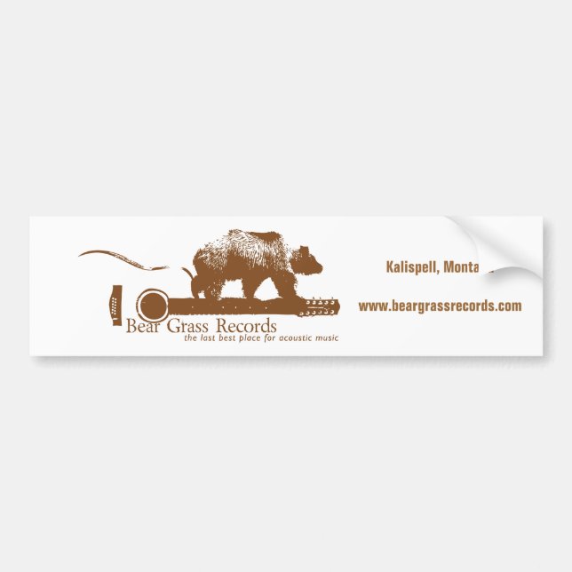 Bear Grass Records Bumper Sticker (Front)