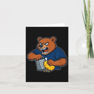 Bear Grating Cheese Funny  Card