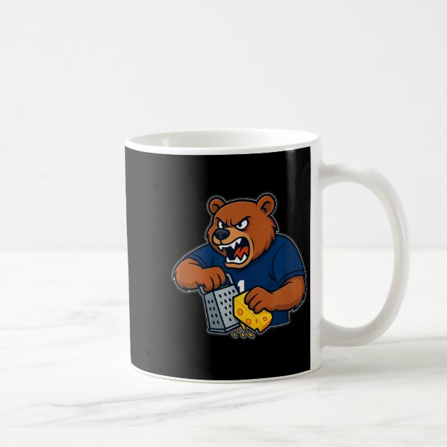Bear Grating Cheese Funny  Coffee Mug (Right)