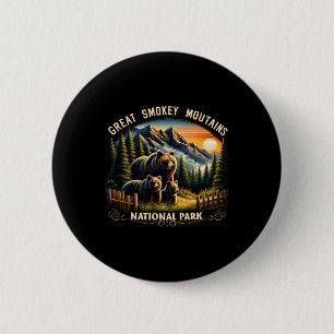 Bear Great Smokey Mountains National Park Black Be 6 Cm Round Badge