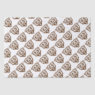 Bear Grizzly Brown Rustic Woodland Animals Pattern Tissue Paper