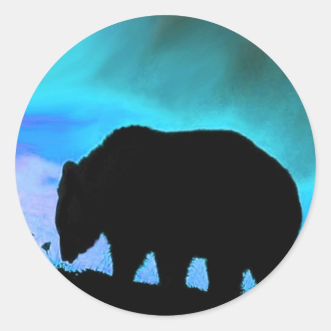Bear Grizzly Wild Animals Wildlife Stickers (Front)