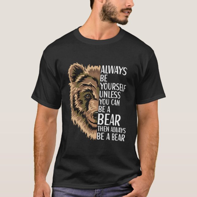 Bear Grizzly Wildlife Animal For T-Shirt (Front)