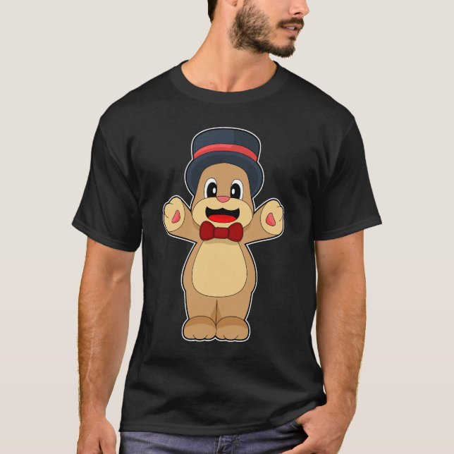 Bear Groom Cylinder Wedding T-Shirt (Front)