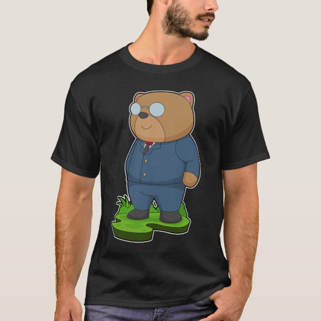 Bear Groom Suit Wedding T-Shirt (Front)