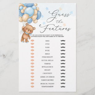 Bear Guess The Baby Features Baby Shower Game