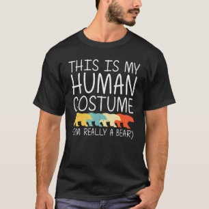 Bear Halloween Human Costume Mammal Animal Easy Di T-Shirt