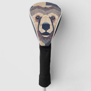 Bear Head Low Poly Design Golf Head Cover