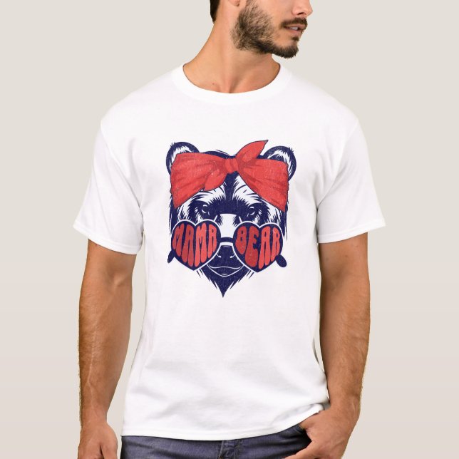 Bear Head Sunglasses Mum Mummy T-Shirt (Front)