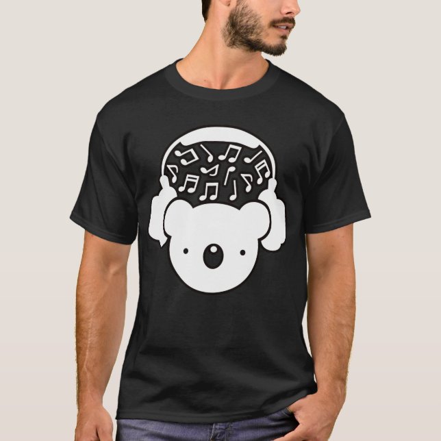 Bear_Headphones T-Shirt (Front)