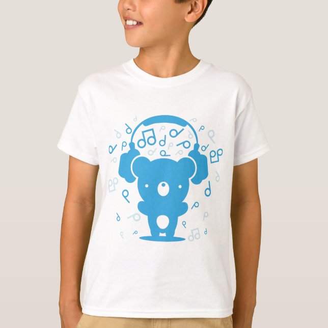 Bear_Headphones T-Shirt (Front)