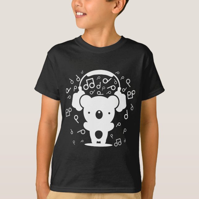 Bear_Headphones T-Shirt (Front)