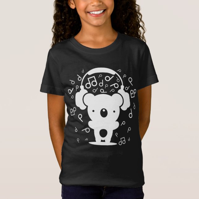 Bear_Headphones T-Shirt (Front)