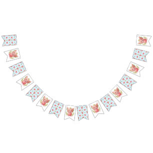 Bear Heart Collection - Blue Bunting