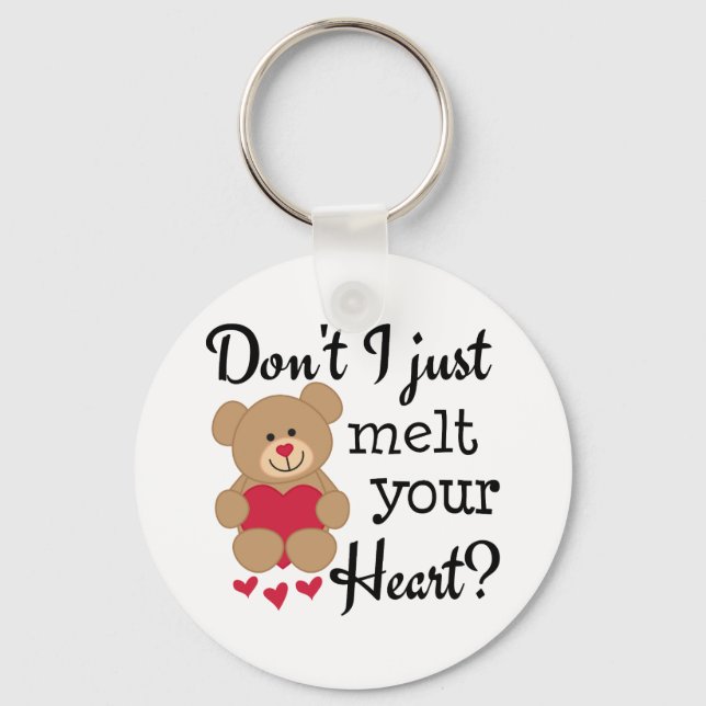 Bear Heart Melt Key Ring (Front)