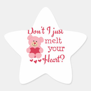 Bear Heart Melt Star Sticker