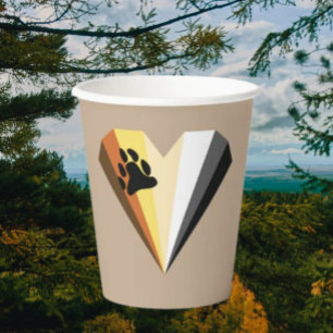 Bear Heart Pride Paper Cups