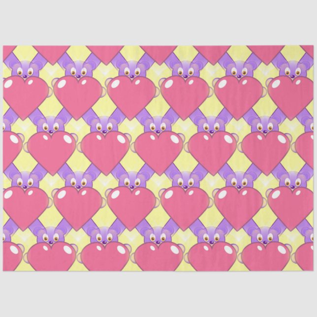 bear heart tissue paper (Front)