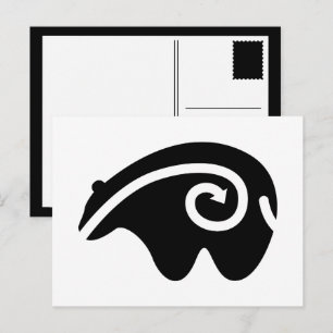 bear heartline postcard