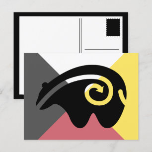 bear heartline postcard