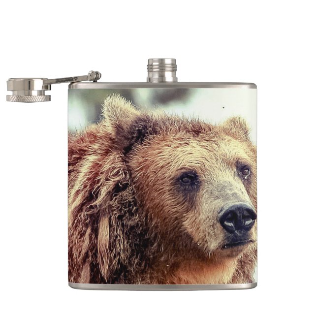 Bear Hip Flask (Opened)