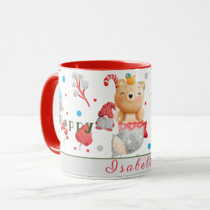 Bear Holidays Customise Text and Name Mug