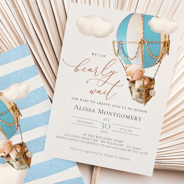 Bear Hot-Air Balloon Invitation (Creator Uploaded)