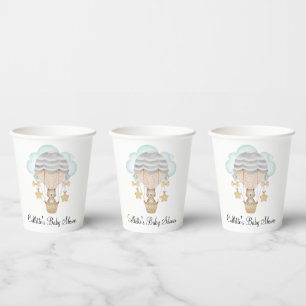 Bear Hot Air Balloons Baby Shower Paper Cups