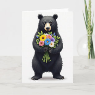 Bear Hug Floral Mothers Day Card