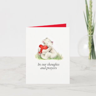 Bear hug heart terminal illness in our thoughts card