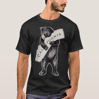 Bear Hug I Love California Art Retro Vintage Cali  T-Shirt
