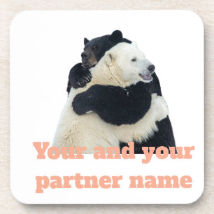 Bear Hug Love (Customisable) Coaster