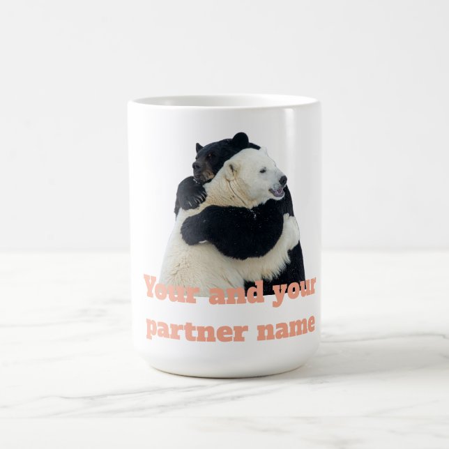 Bear Hug Love (Customisable) Coffee Mug (Center)