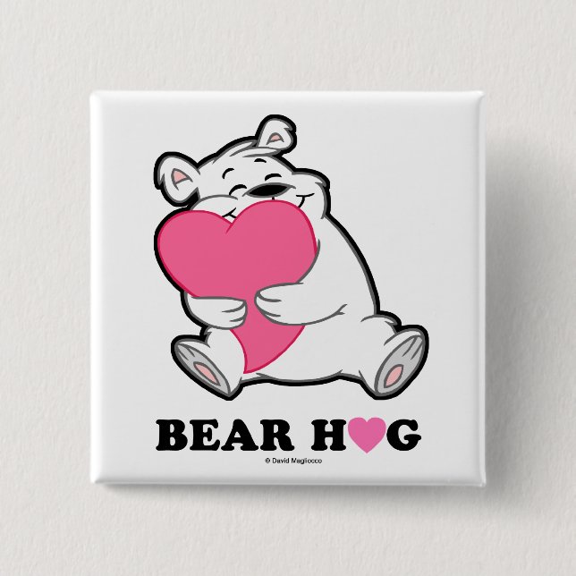 Bear Hug Square Button (Front)