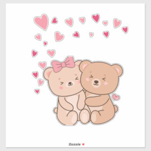 Bear Hugs - Cute Animal Couple Valentine's Day Des