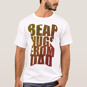 "Bear Hugs from Dad" Teddy Bear Shaped Typography T-Shirt