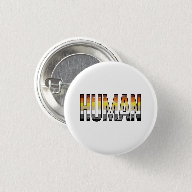 Bear Human 3 Cm Round Badge (Front & Back)
