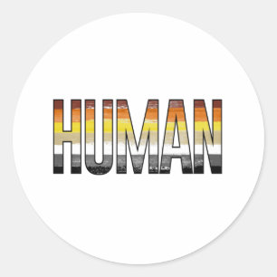 Bear Human Classic Round Sticker